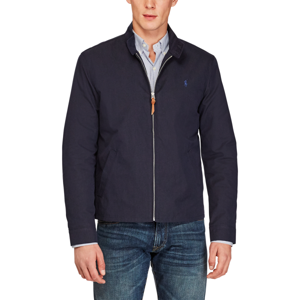 College Navy Water-Repellent Twill Jacket Polo Ralph Lauren 4