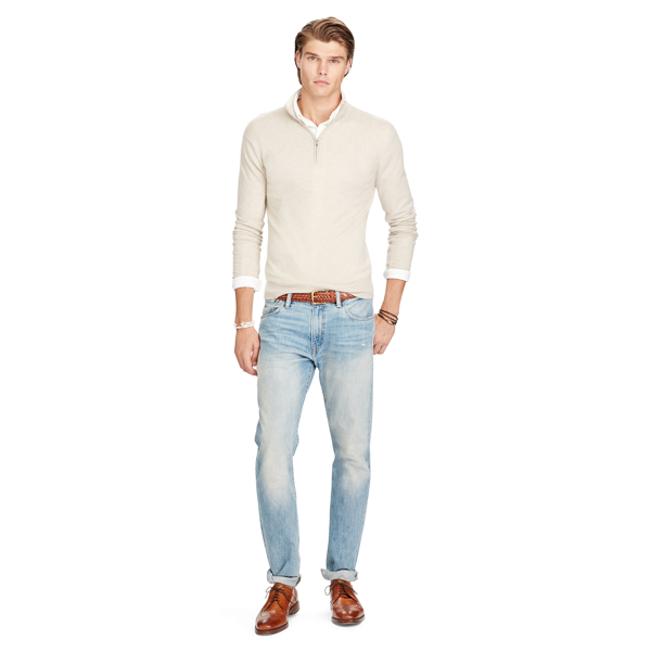 Hampton Sand Heather Cashmere Half-Zip Sweater Polo Ralph Lauren 2