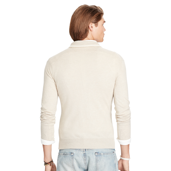 Hampton Sand Heather Cashmere Half-Zip Sweater Polo Ralph Lauren 4
