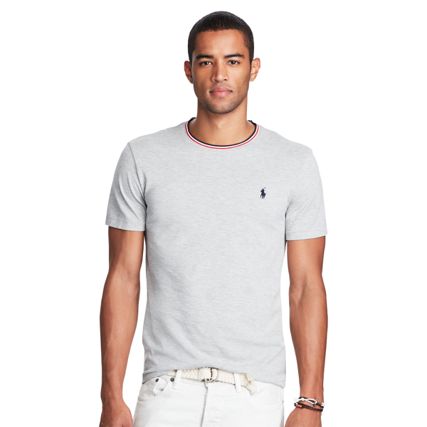 Spring Heather Custom-Fit Cotton Mesh T-Shirt Polo Ralph Lauren 3