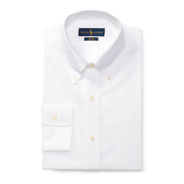 White Standard Fit No-Iron Shirt Polo Ralph Lauren 4