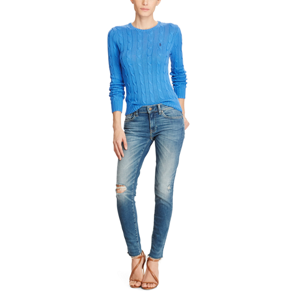 Brookfield Blue Cable-Knit Crewneck Sweater Polo Ralph Lauren 2