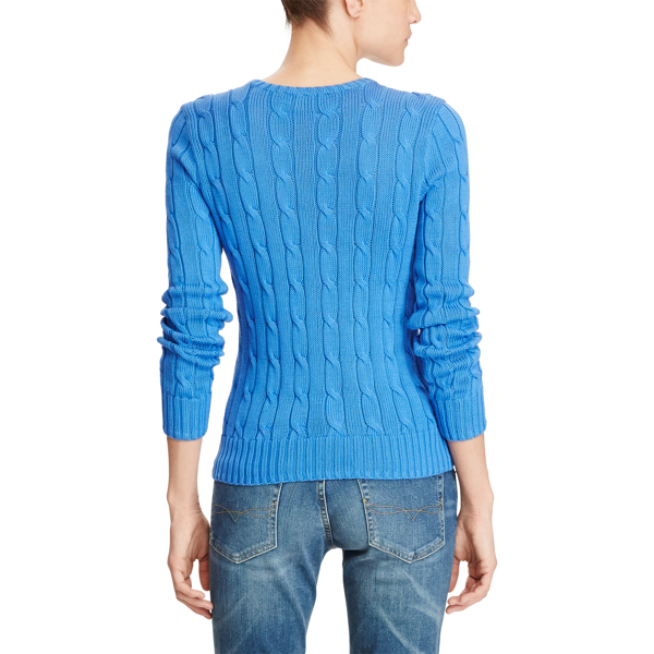 Brookfield Blue Cable-Knit Crewneck Sweater Polo Ralph Lauren 4