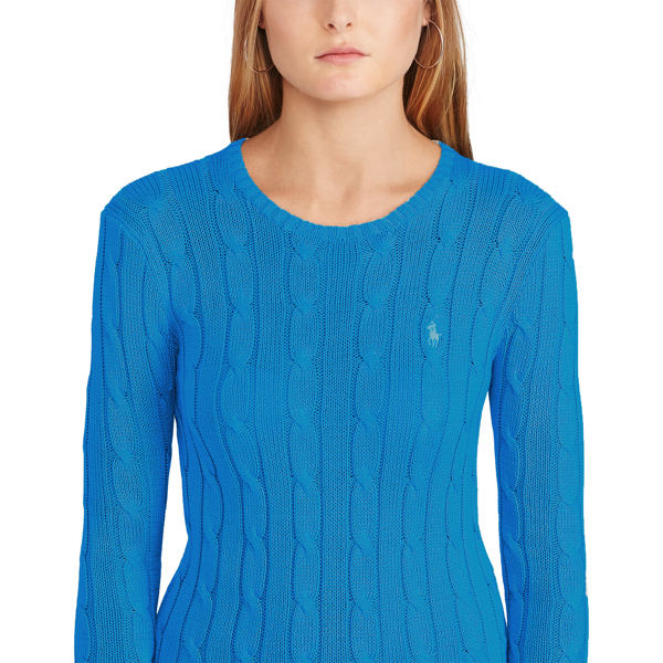Brookfield Blue Cable-Knit Crewneck Sweater Polo Ralph Lauren 5