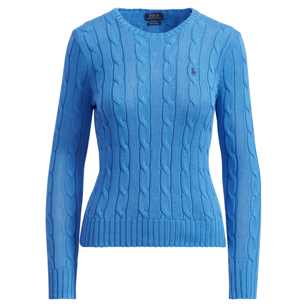 Brookfield Blue Cable-Knit Crewneck Sweater Polo Ralph Lauren 1