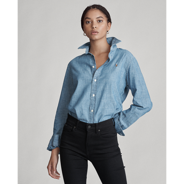 Ralph lauren womens chambray shirt on sale