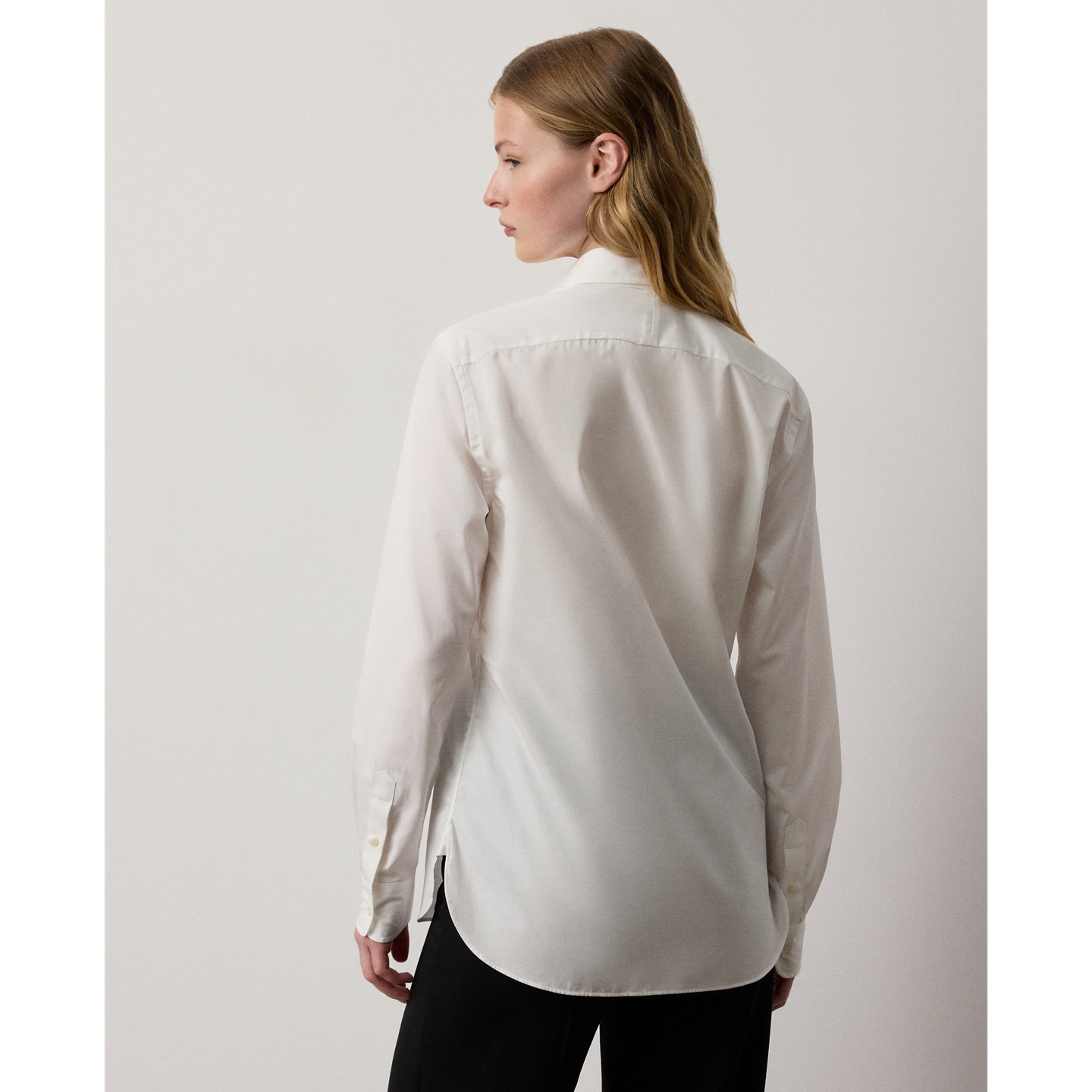 Женская рубашка Ralph Lauren Adrien Relaxed Fit Broadcloth, цвет: Белый — фото 2