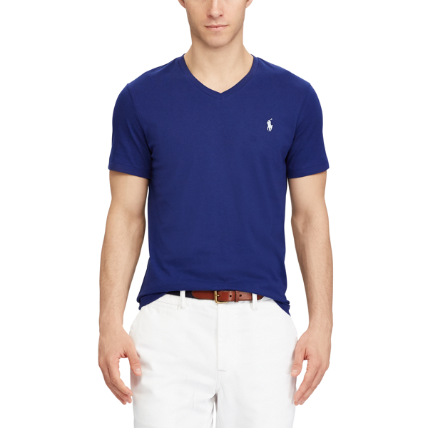 Yale Blue Custom Fit Cotton T-Shirt Polo Ralph Lauren 3