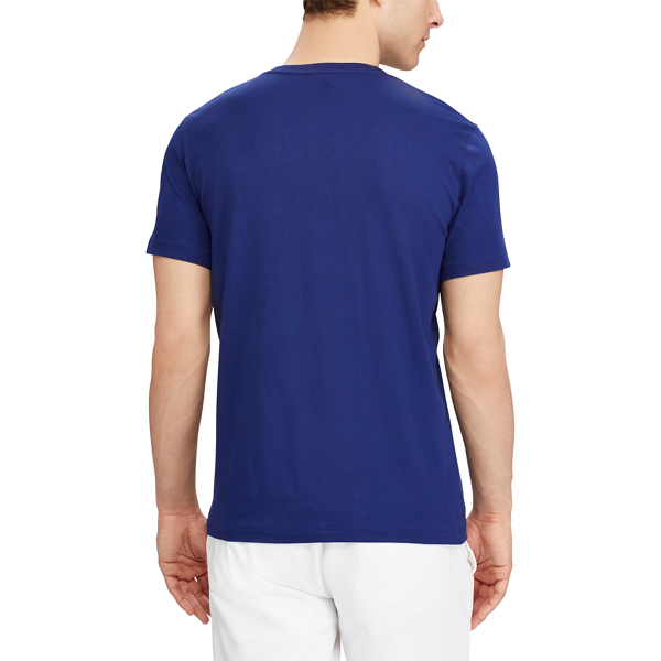 Yale Blue Custom Fit Cotton T-Shirt Polo Ralph Lauren 4
