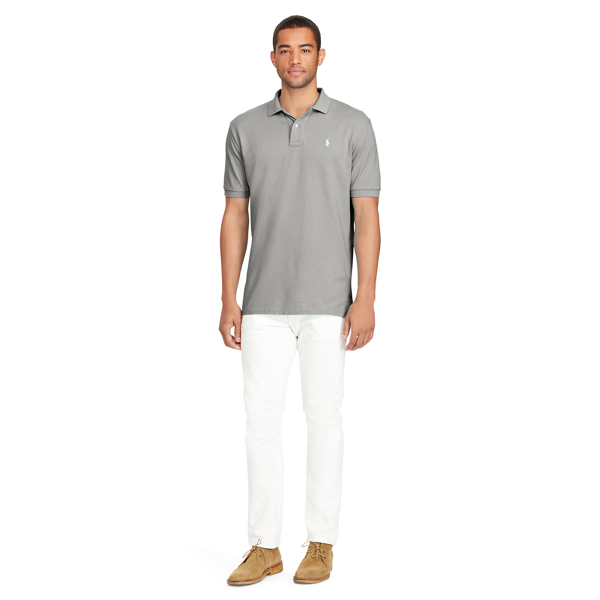 Perfect Grey Classic Fit Mesh Polo Shirt Polo Ralph Lauren 3