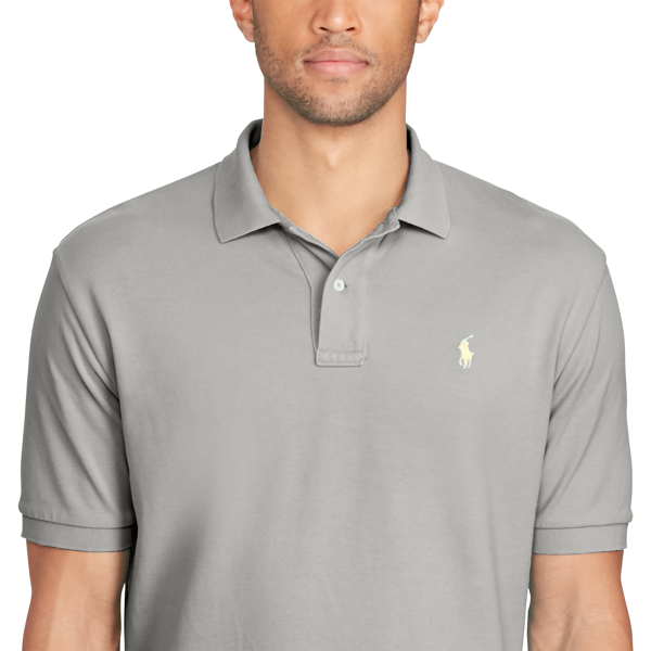 Perfect Grey Classic Fit Mesh Polo Shirt Polo Ralph Lauren 6