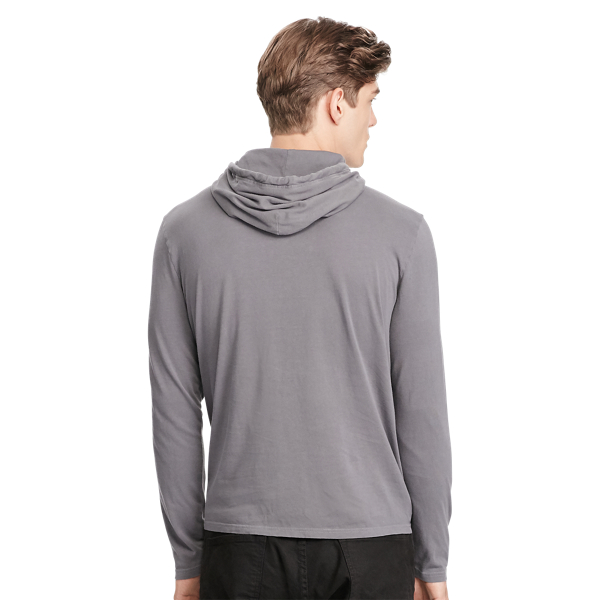 Perfect Grey Cotton Jersey Hooded T-Shirt Polo Ralph Lauren 2