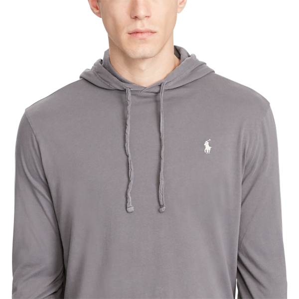 Perfect Grey Cotton Jersey Hooded T-Shirt Polo Ralph Lauren 3