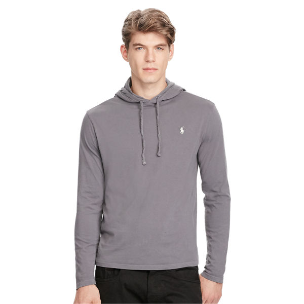 Perfect Grey Cotton Jersey Hooded T-Shirt Polo Ralph Lauren 1