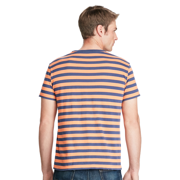 May Orange/Observer Blue Cotton Jersey Pocket T-Shirt Polo Ralph Lauren 2