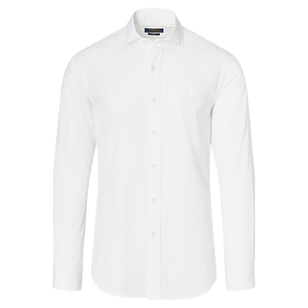 White Slim Fit Cotton Poplin Shirt Polo Ralph Lauren 1