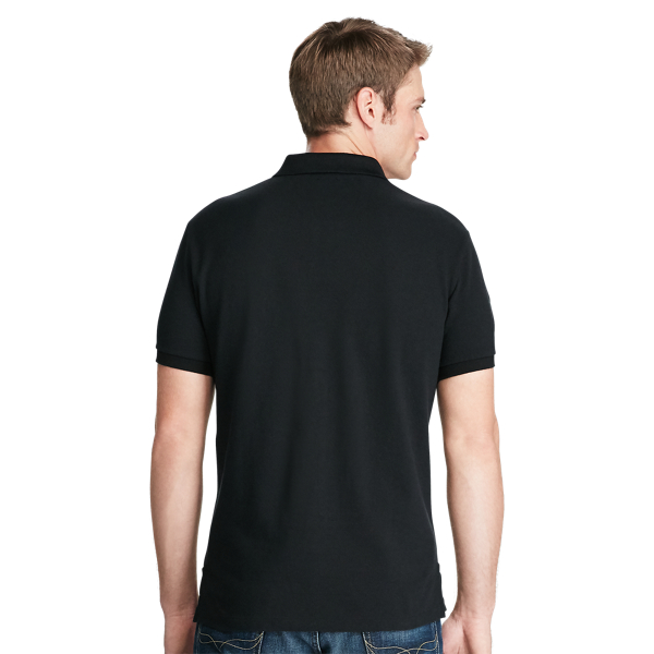 Polo Black/White Sash Slim Fit Mesh Polo Shirt Polo Ralph Lauren 2