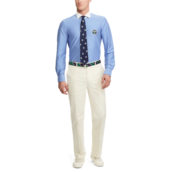 Regal Blue/White Wimbledon Umpire Cotton Shirt Polo Ralph Lauren 2