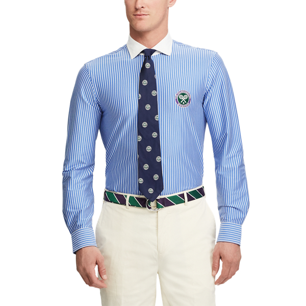 Regal Blue/White Wimbledon Umpire Cotton Shirt Polo Ralph Lauren 3