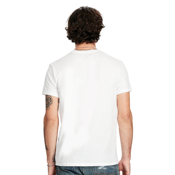 Spa White Cotton Jersey Graphic Tee Polo Denim & Supply 2