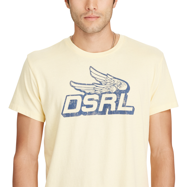 Grecian Yellow Cotton Jersey Graphic Tee Polo Denim & Supply 3