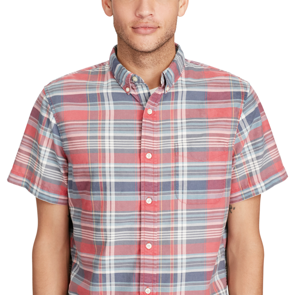 Daxon Plaid Plaid Cotton Oxford Shirt Polo Denim & Supply 3