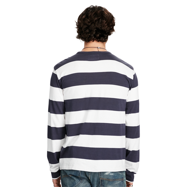 Boat Stripe Striped Cotton Long-Sleeve Tee Polo Denim & Supply 2