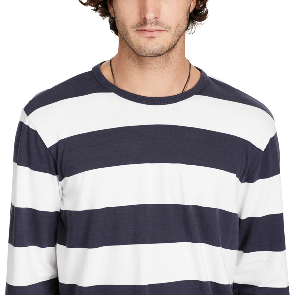 Boat Stripe Striped Cotton Long-Sleeve Tee Polo Denim & Supply 3