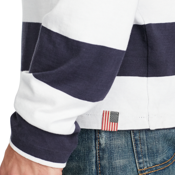 Boat Stripe Striped Cotton Long-Sleeve Tee Polo Denim & Supply 4