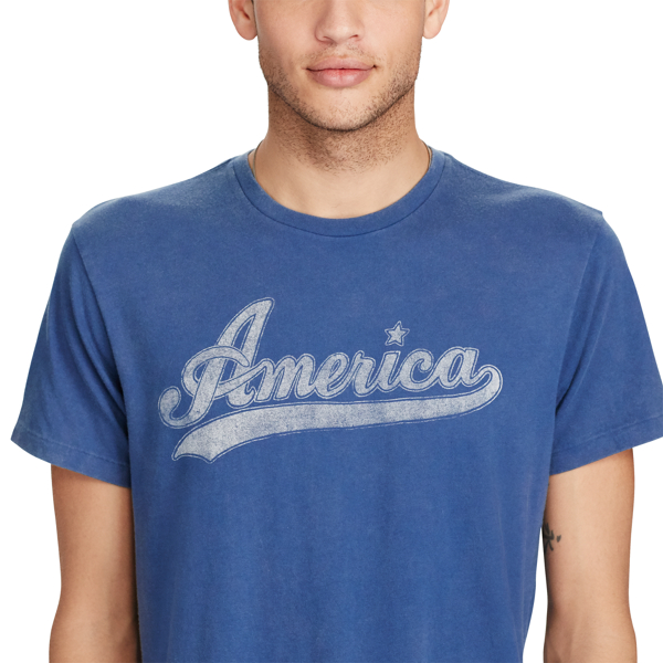 Annapolis Blue America Cotton-Blend Graphic Tee Polo Denim & Supply 3