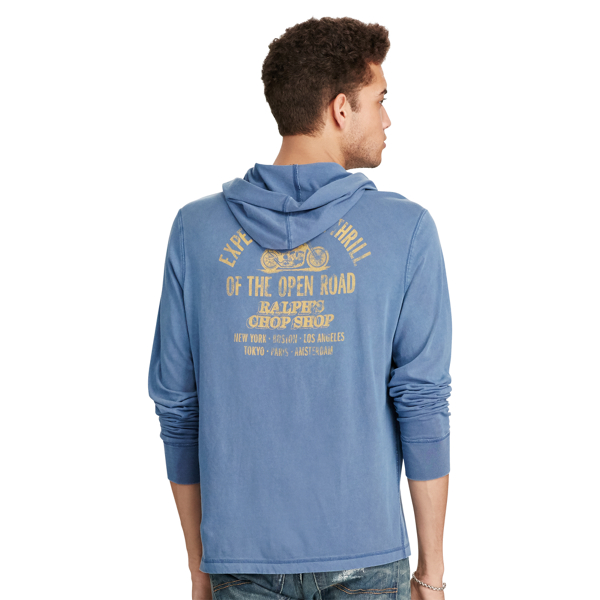 River Blue The Thrill Cotton Jersey Hooded Tee Polo Denim & Supply 2
