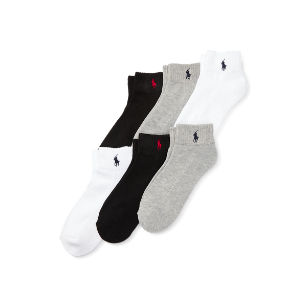 Assorted Quarter-Length-Sock 6-Pack Boys 8-20 1