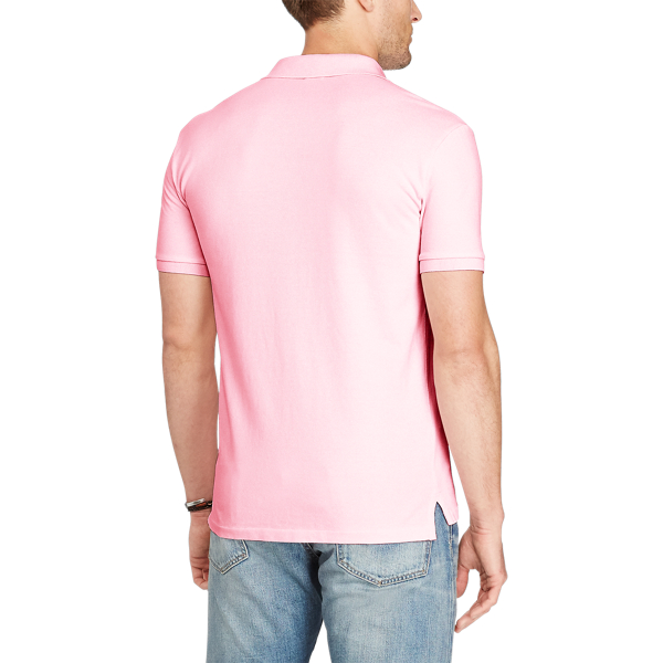 Carmel Pink Slim Fit Weathered Mesh Polo Polo Ralph Lauren 4