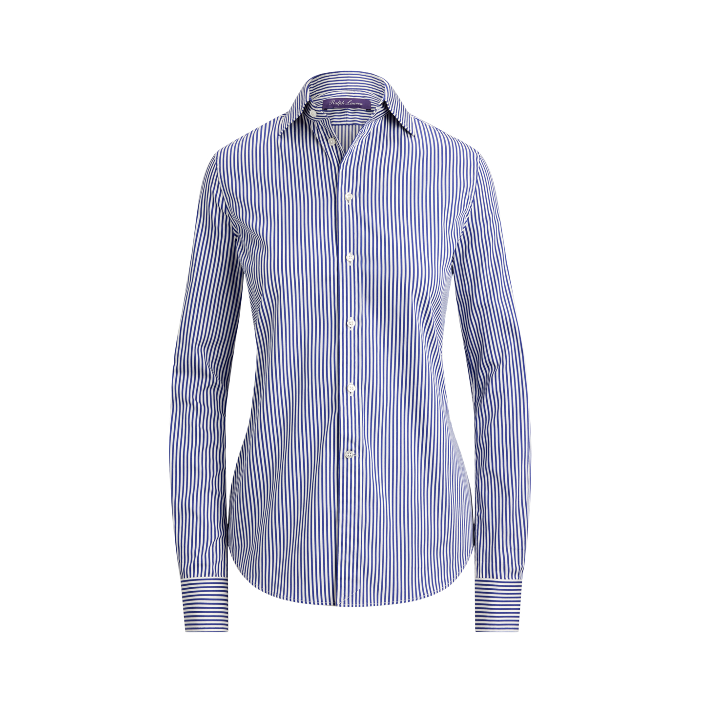 Женская рубашка Ralph Lauren Charmain Slim Fit Striped, цвет: Белый / Синий — фото 4
