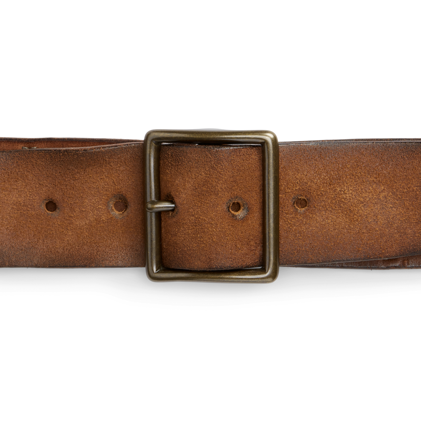 Мужской ремень Ralph Lauren Studded Roughout Leather, цвет: Светлый коричневый — фото 2