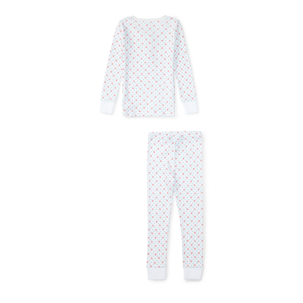White/Pink Multi Floral Cotton Sleep Set Girls 2-6x 2