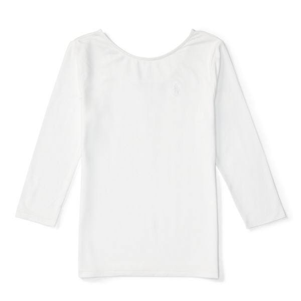 White Jersey Scoop-Back Top Girls 7-16 1