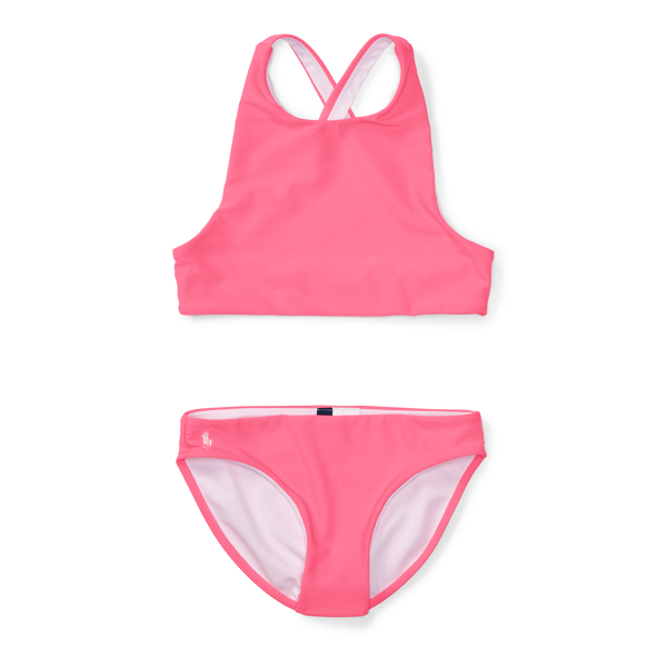Wild Rose Crisscross Two-Piece Swimsuit Girls 7-16 1