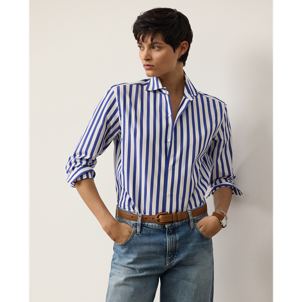 Capri Relaxed Fit Striped Cotton Shirt