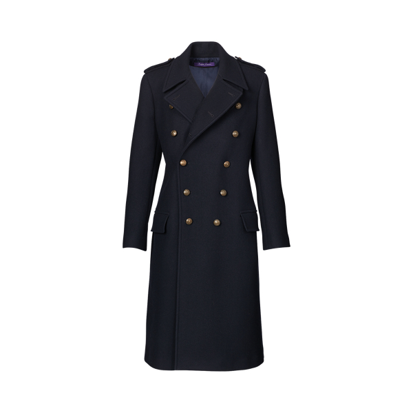 Ralph lauren wool blend officer's coat hotsell