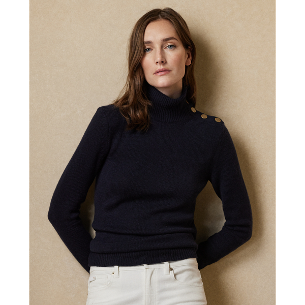 Rollkragenpullover mit Kn&ouml;pfen