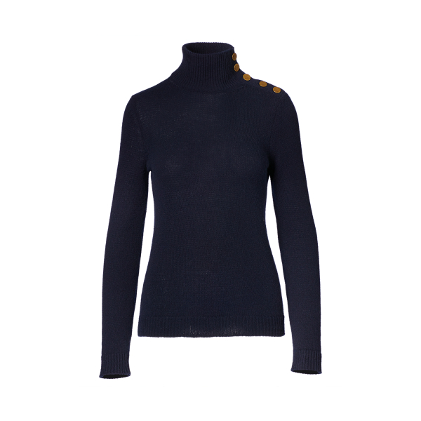 Kasjmier turtleneck met knopen Ralph Lauren Collection in 1
