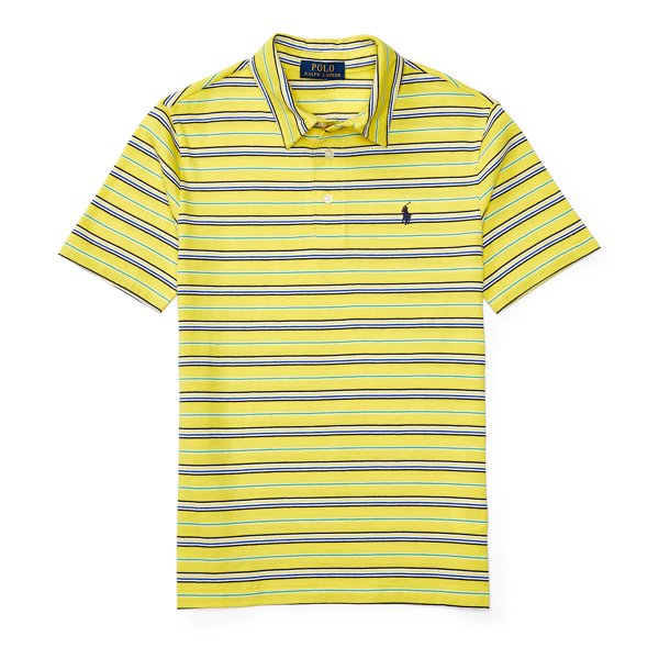 Hampton Yellow Multi Striped Cotton Jersey Polo Boys 8-20 1
