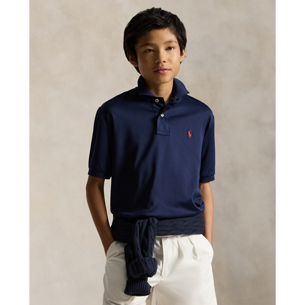Refined Navy Performance Jersey Polo Shirt Boys 8-20 1