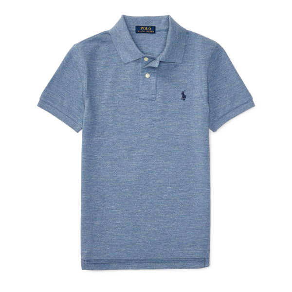 Seahorse Heather Custom-Fit Cotton Mesh Polo Boys 8-20 1