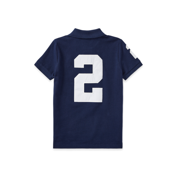 Newport Navy/White Cotton Mesh Polo Shirt Boys 2-7 2