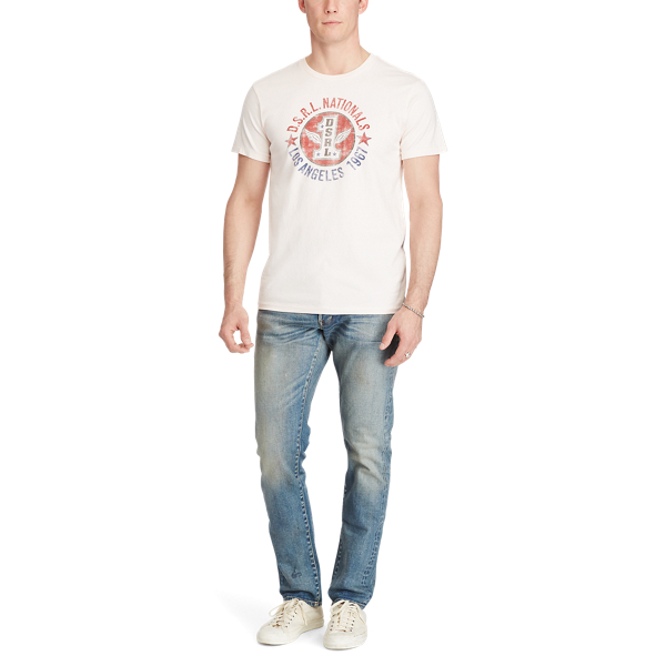 Petal Pink Cotton Jersey Graphic Tee Polo Denim & Supply 2