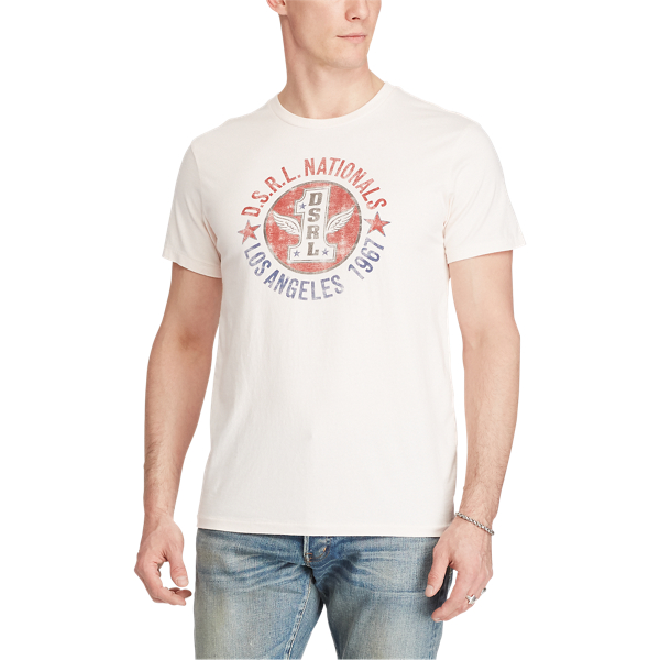 Petal Pink Cotton Jersey Graphic Tee Polo Denim & Supply 3