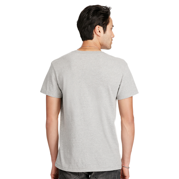 Granite Heather Cotton Jersey Graphic Tee Polo Denim & Supply 2