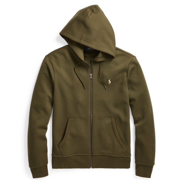 Polo hot Ralph Lauren Double-Knit Full-Zip Hoodie Color Company Olive